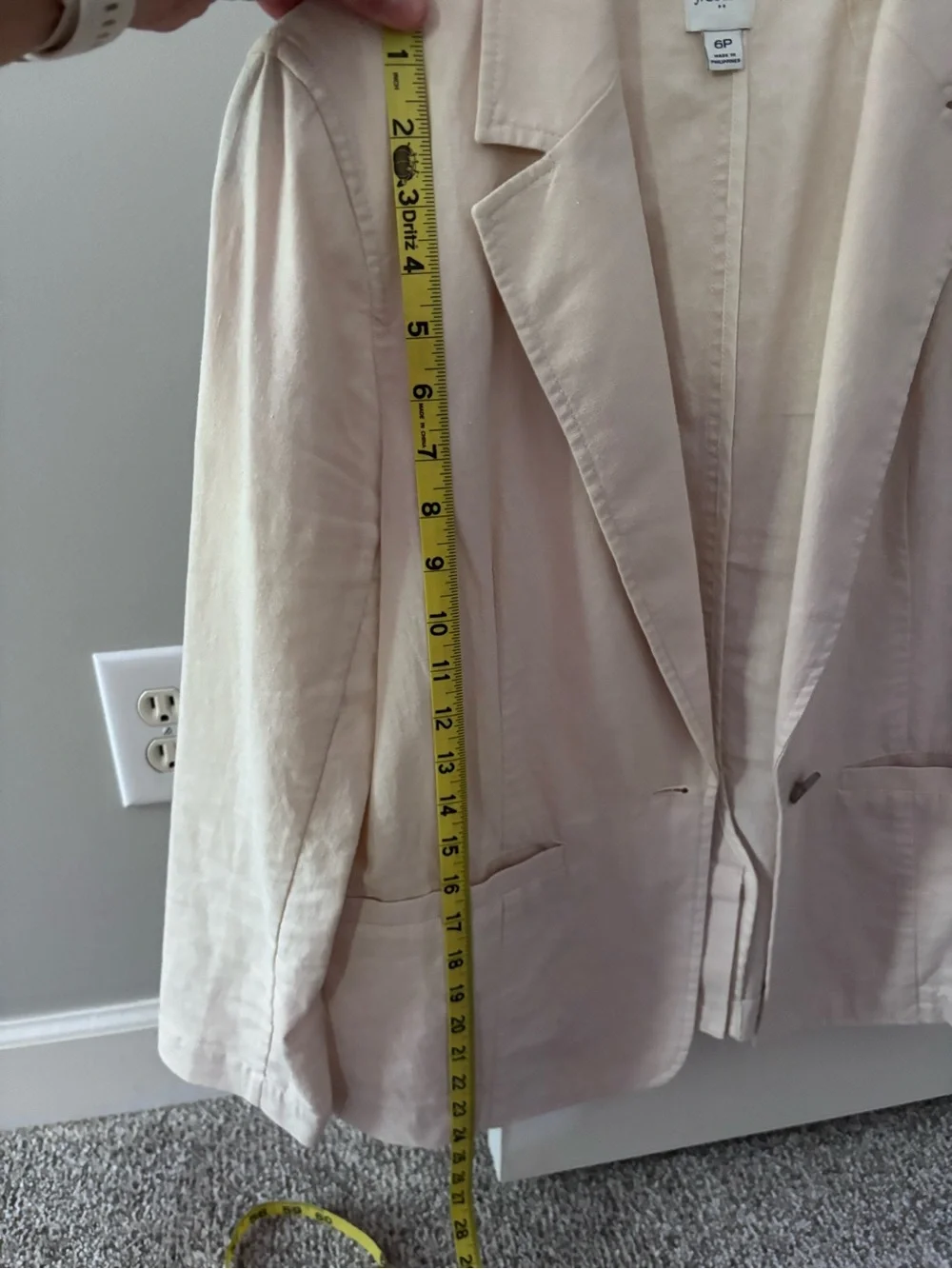 J. Crew Womens PETITE Linen blend Blazer Jacket - Picture 6 of 9